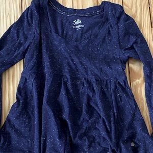 blue dress like long sleeve shirt